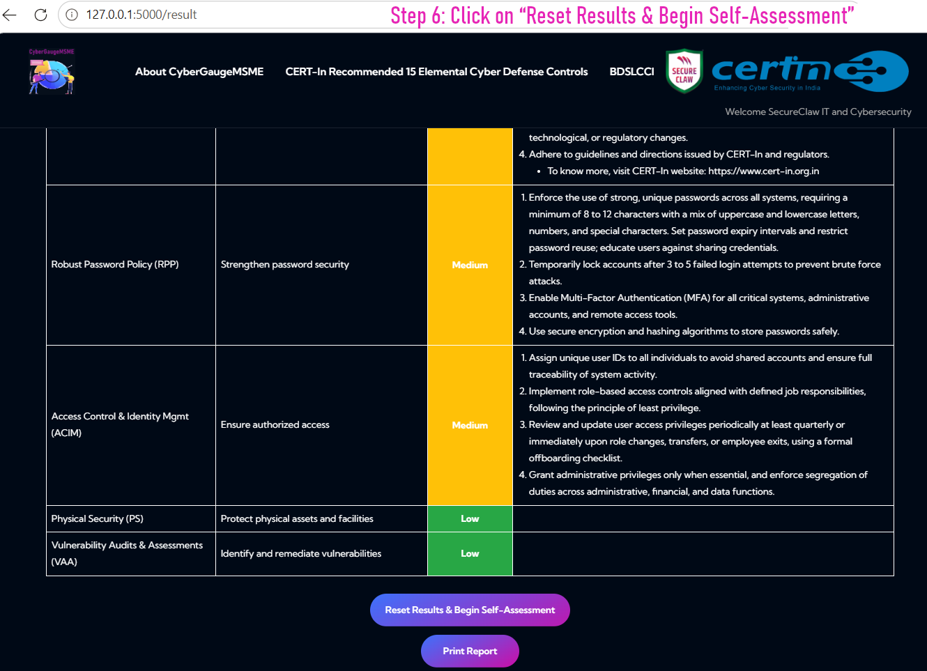 CyberGaugeMSME Step 6